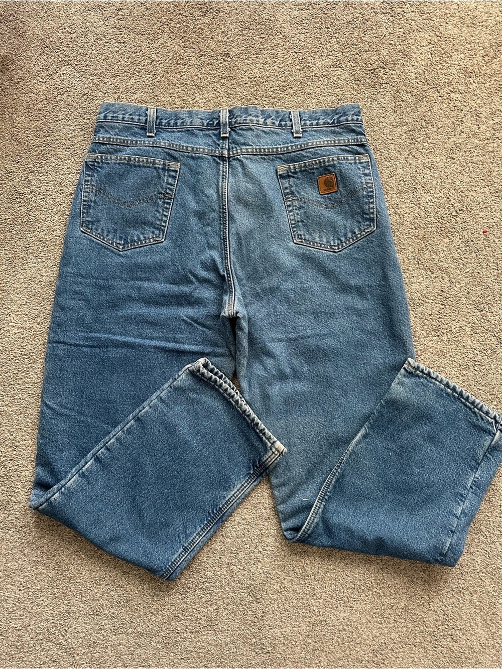 Carhartt Men's Light Blue Relaxed Fit Work Jeans